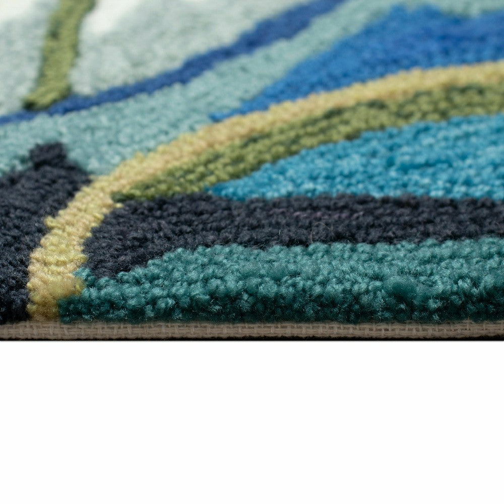 Liora Manne Capri On Holiday Indoor/Outdoor Area Rug Aqua | Plow & Hearth
