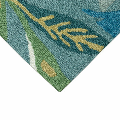 Liora Manne Capri On Holiday Indoor/Outdoor Area Rug Aqua | Plow & Hearth