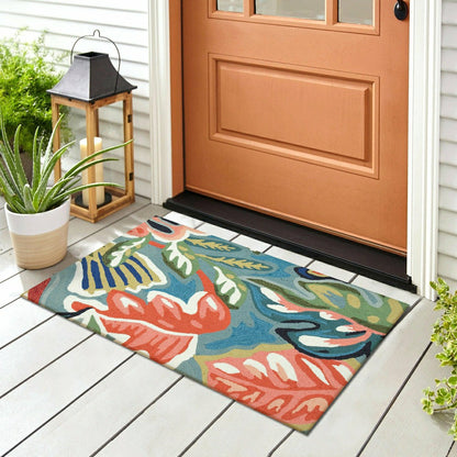 Liora Manne Capri On Holiday Indoor/Outdoor Area Rug Aqua | Plow & Hearth