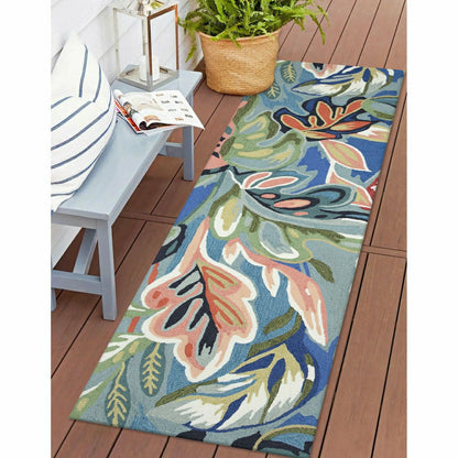 Liora Manne Capri On Holiday Indoor/Outdoor Area Rug Aqua | Plow & Hearth