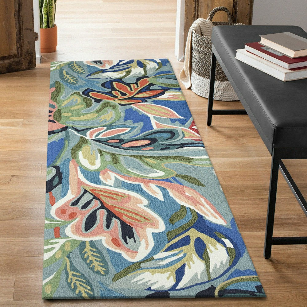 Liora Manne Capri On Holiday Indoor/Outdoor Area Rug Aqua | Plow & Hearth