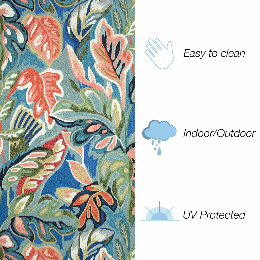 Liora Manne Capri On Holiday Indoor/Outdoor Area Rug Aqua | Plow & Hearth