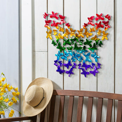 Rainbow Metal Butterfly Wall Décor | Plow & Hearth