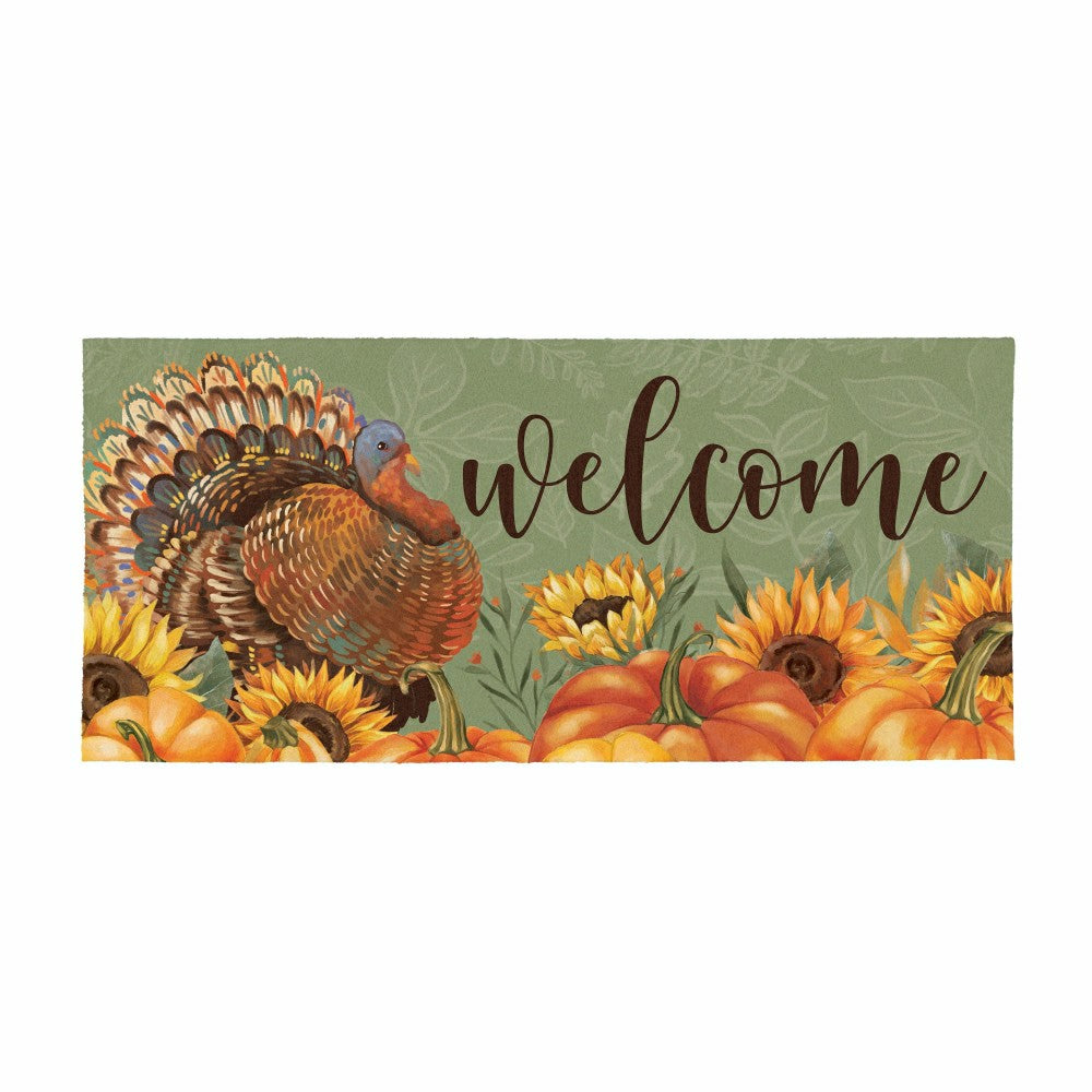 Flocked Coir Sassafras Switch Mat, 22"x10" | Plow & Hearth