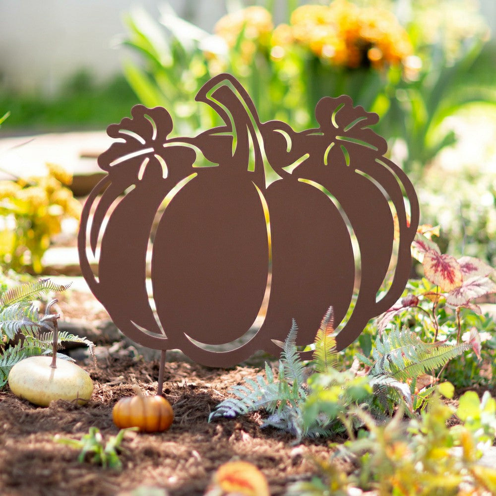 Rustic Metal Pumpkin Stake | Plow & Hearth