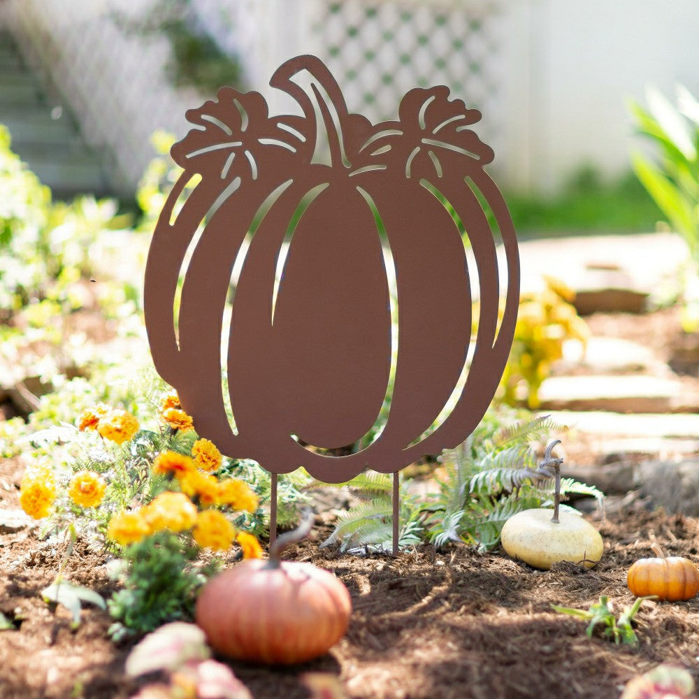 Rustic Metal Pumpkin Stake | Plow & Hearth