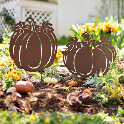 Rustic Metal Pumpkin Stake | Plow & Hearth