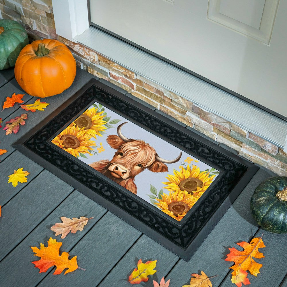 22X10” FLOCKED COIRSASSAFRAS MAT | Plow & Hearth