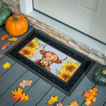 22X10” FLOCKED COIRSASSAFRAS MAT | Plow & Hearth