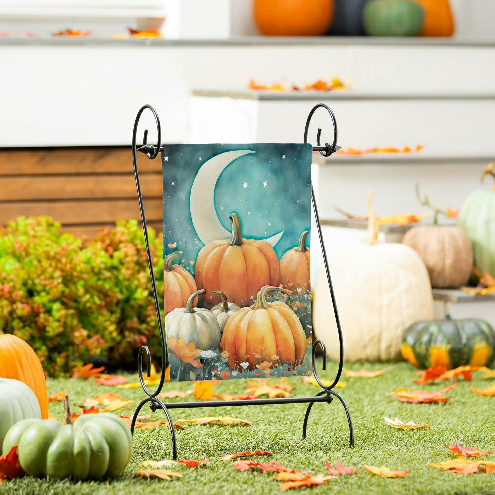 Watercolor Pumpkin Patch Suede Garden Flag | Plow & Hearth