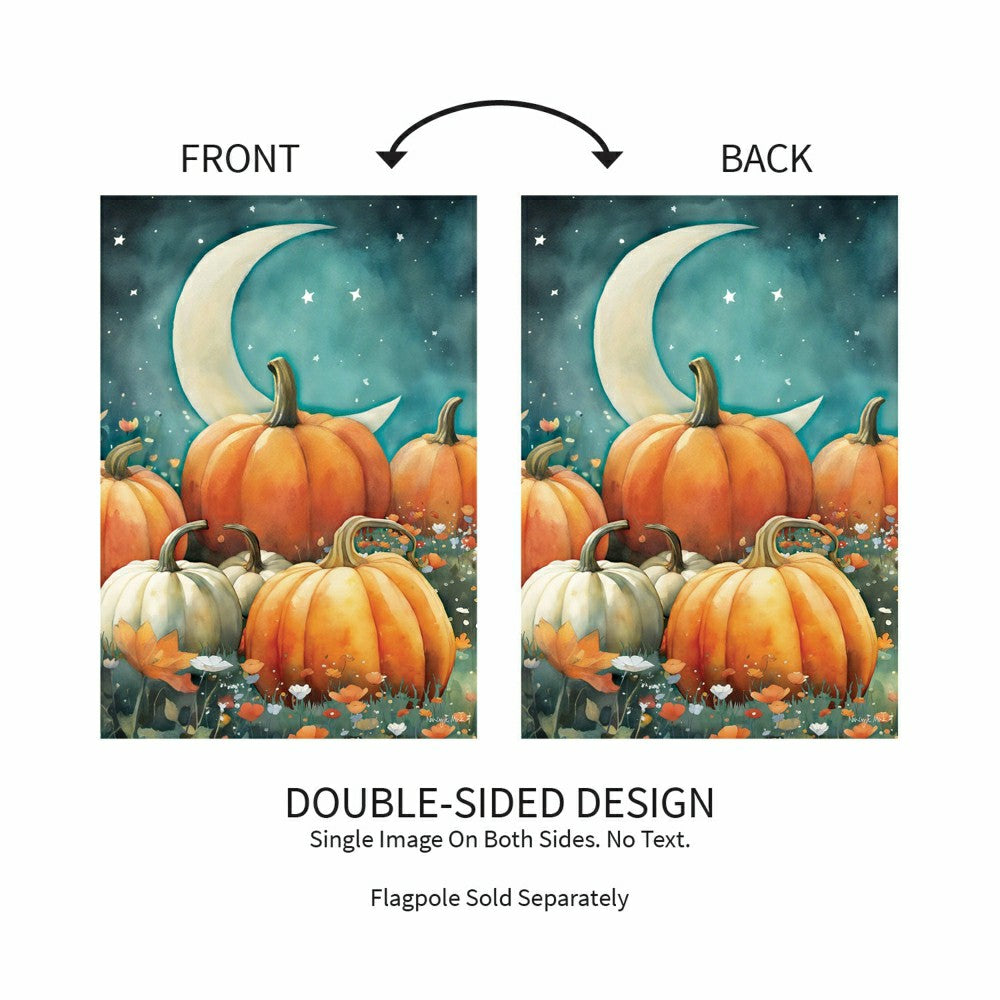 Watercolor Pumpkin Patch Suede Garden Flag | Plow & Hearth
