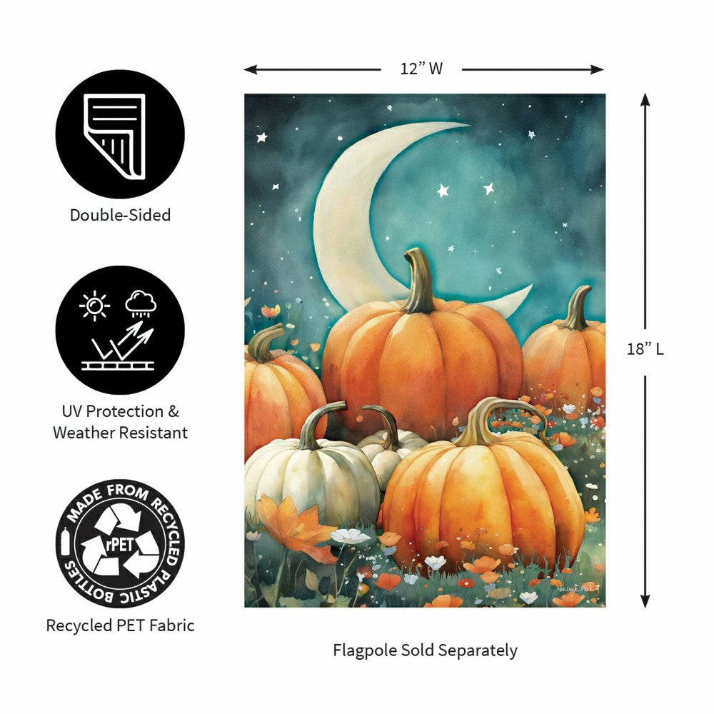 Watercolor Pumpkin Patch Suede Garden Flag | Plow & Hearth