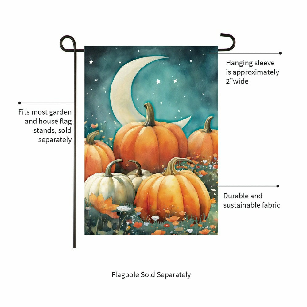 Watercolor Pumpkin Patch Suede Garden Flag | Plow & Hearth