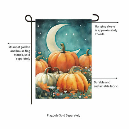 Watercolor Pumpkin Patch Suede Garden Flag | Plow & Hearth