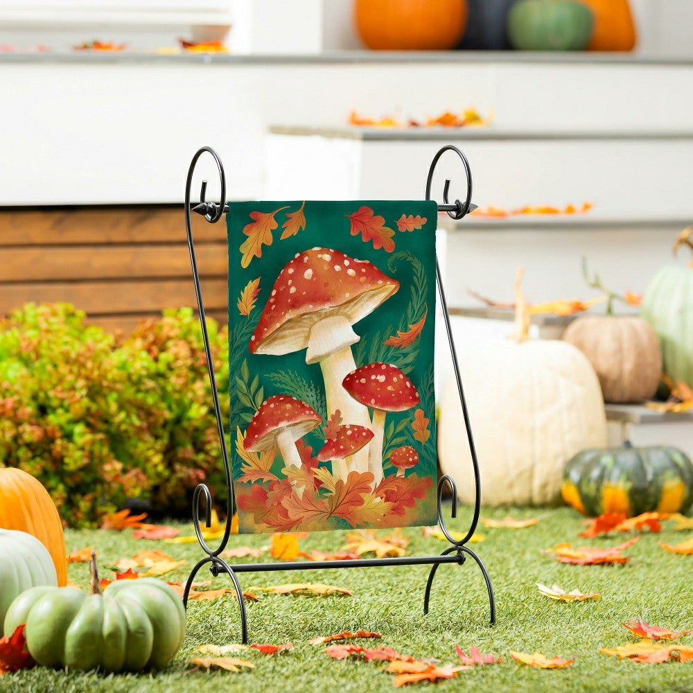 Fungi For Fall Suede Garden Flag | Plow & Hearth