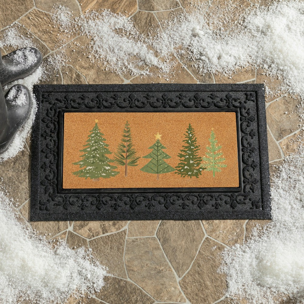22X10” FLOCKED COIRSASSAFRAS MAT | Plow & Hearth