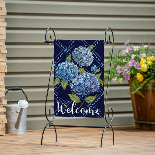 VivaStyle Burlap Garden Flag, Hydrangea Haven | Plow & Hearth