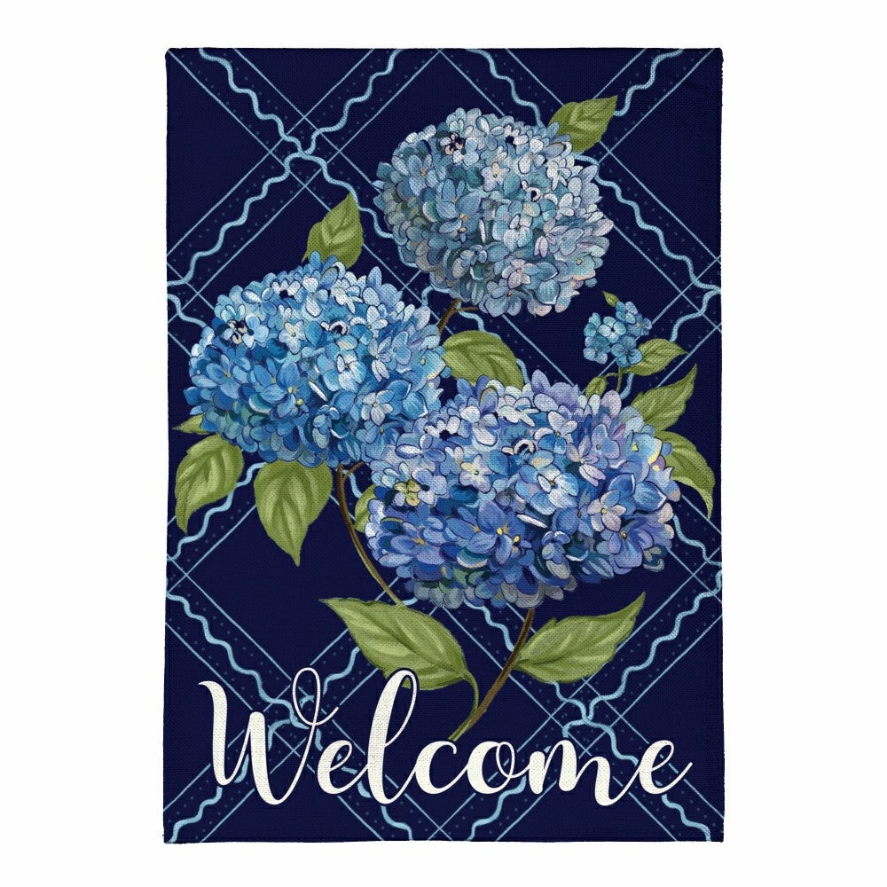 VivaStyle Burlap Garden Flag, Hydrangea Haven | Plow & Hearth