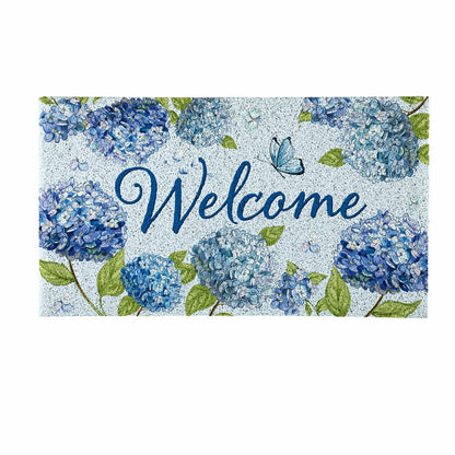 Hydrangea Haven, PVC Trapper Mat 28"x16" | Plow & Hearth