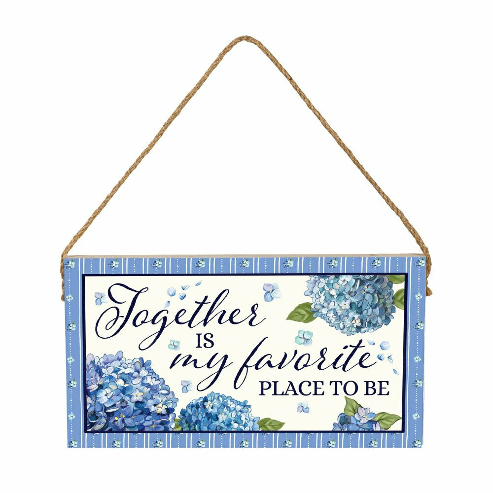 VivaStyle Garden Decor, Hanging Sign, Hydrangea Haven, 11" L x 6" H | Plow & Hearth