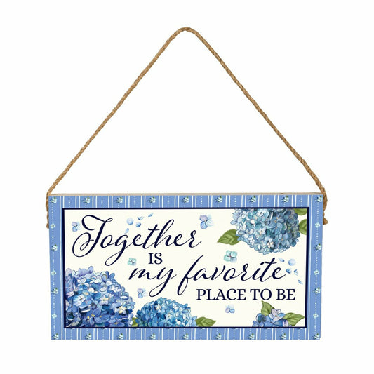VivaStyle Garden Decor, Hanging Sign, Hydrangea Haven, 11" L x 6" H | Plow & Hearth