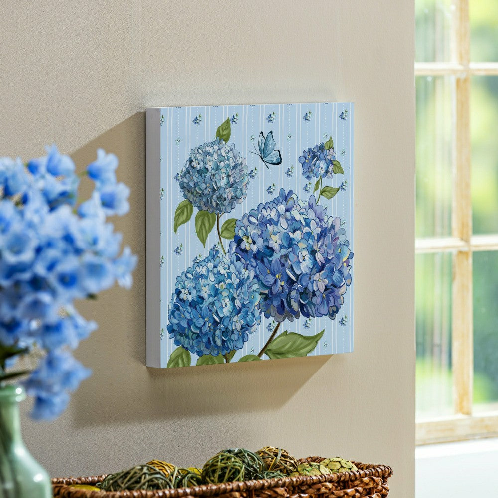 VivaStyle Indoor Wall Decor, Hydrangea Haven, 12" L x 12" H | Plow & Hearth