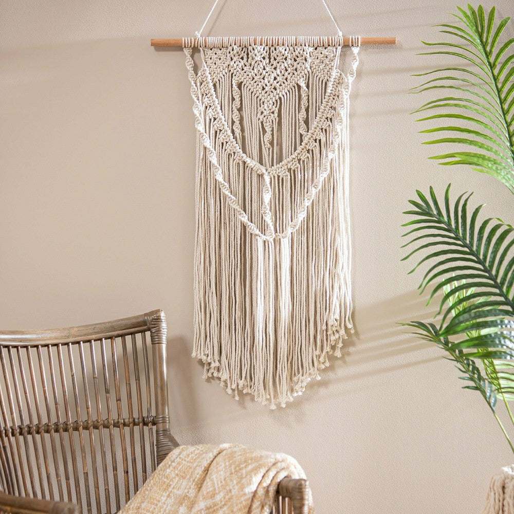 Oversized Braided Macrame Wall Décor | Plow & Hearth