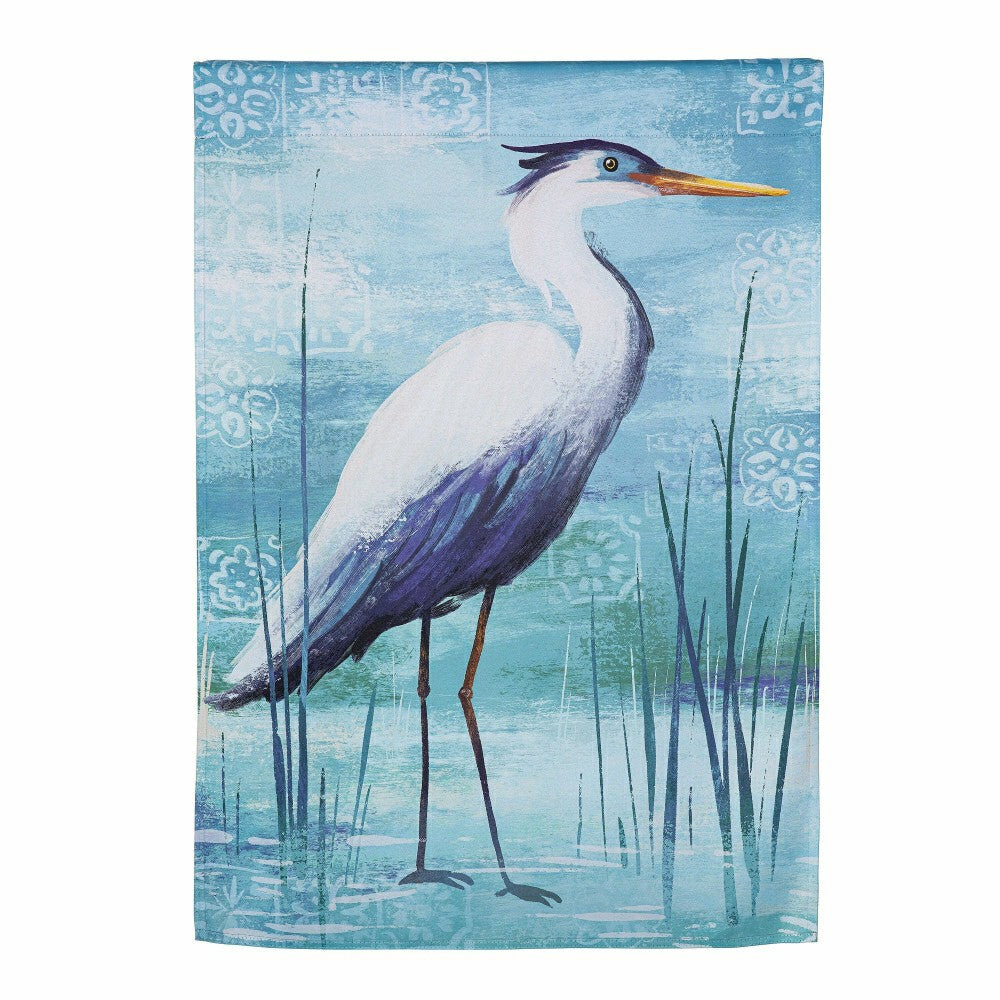 Blue Heron Reversible Suede House Flags | Plow & Hearth