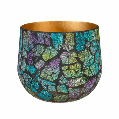 Garden of Wonder Planter, Mosaic Glass, Nested Set of 2 | Plow & Hearth