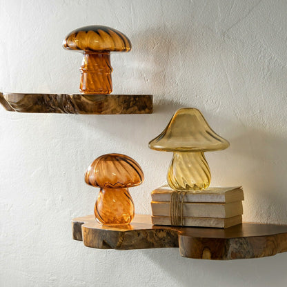 Glass Mushrooms, Set of 3 | Plow & Hearth