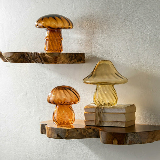 Glass Mushrooms, Set of 3 | Plow & Hearth