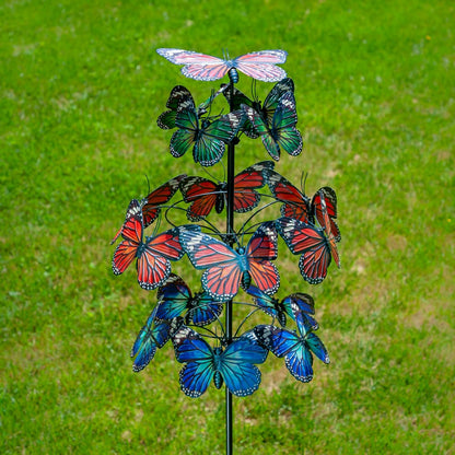 Metal Butterfly Wind Spinner, 85"H | Plow & Hearth