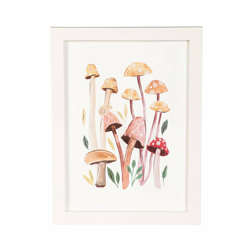 Mushroom Wall Décor with Frame, Set of 2, 12" L x 16" H | Plow & Hearth