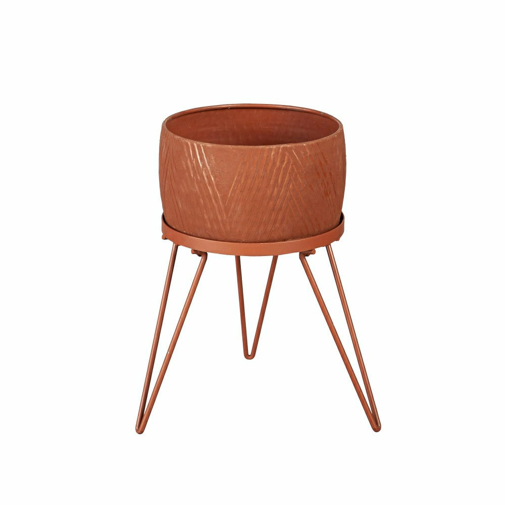 Indoor/Outdoor Planters with Legs with Terra Cotta Finish, Set of 2 | Plow & Hearth