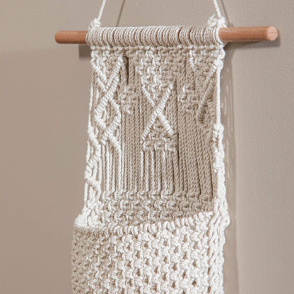Macrame Wall Pocket Plant Cover, Natural | Plow & Hearth