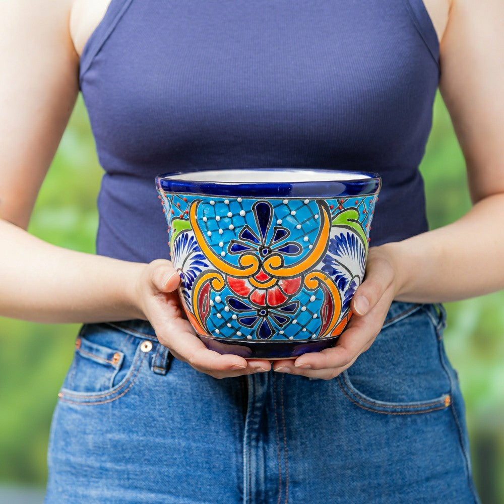 Set of 2 Classic Talavera Planters | Plow & Hearth