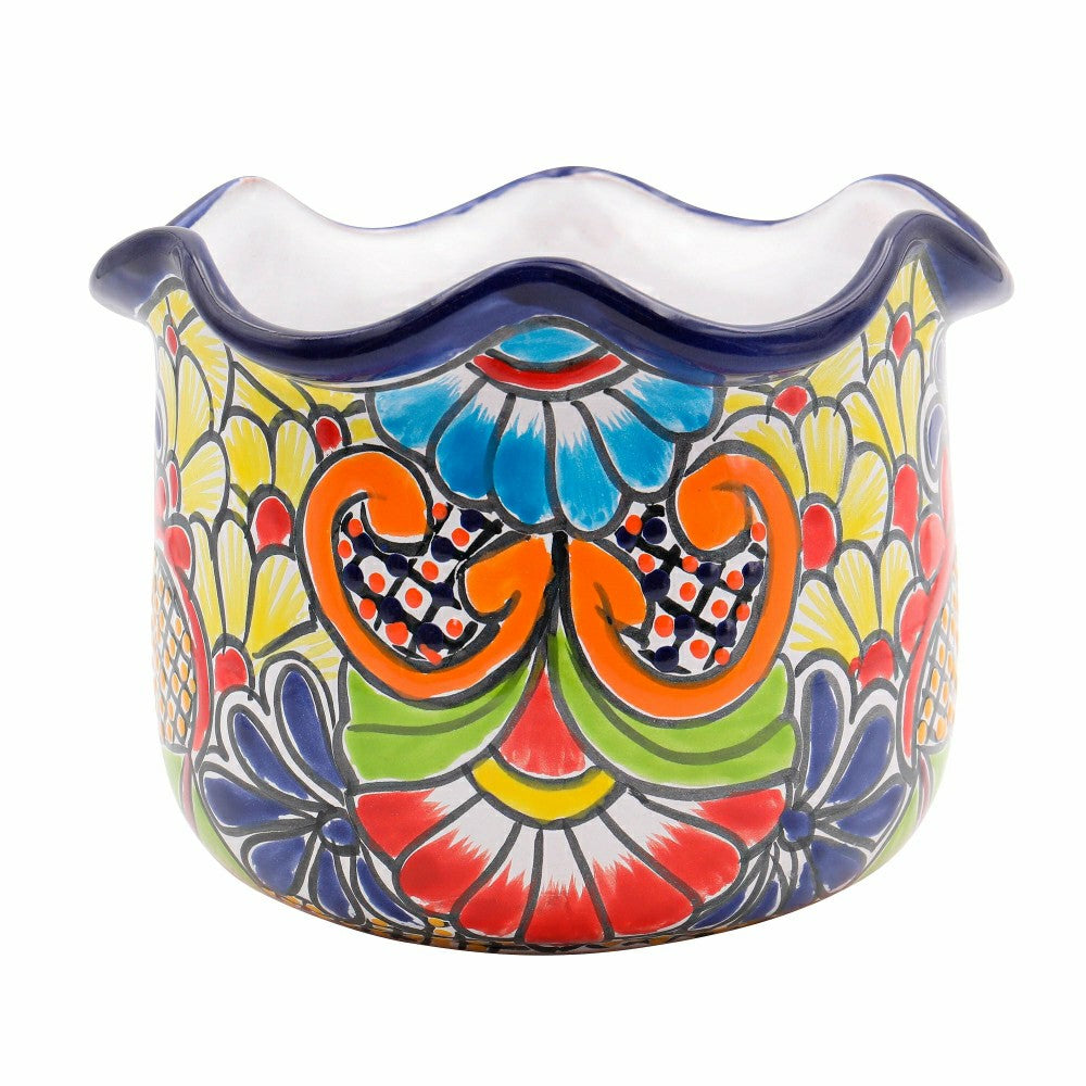 Medium Japanese Style Authentic Talavera Planter | Plow & Hearth