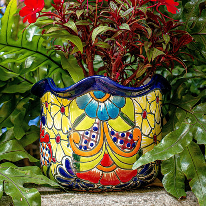 Medium Japanese Style Authentic Talavera Planter | Plow & Hearth