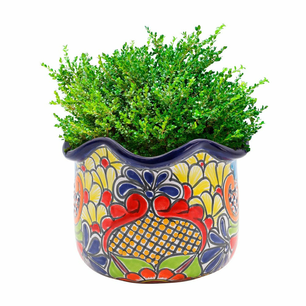 Medium Japanese Style Authentic Talavera Planter | Plow & Hearth