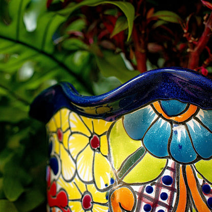 Medium Japanese Style Authentic Talavera Planter | Plow & Hearth