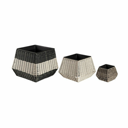 Indoor/Outdoor Wicker Planters, Set of 3 | Plow & Hearth