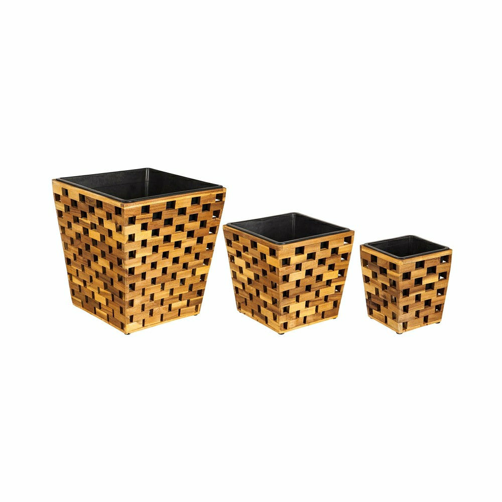 Recycled Wood Planters, Set of 3 | Plow & Hearth
