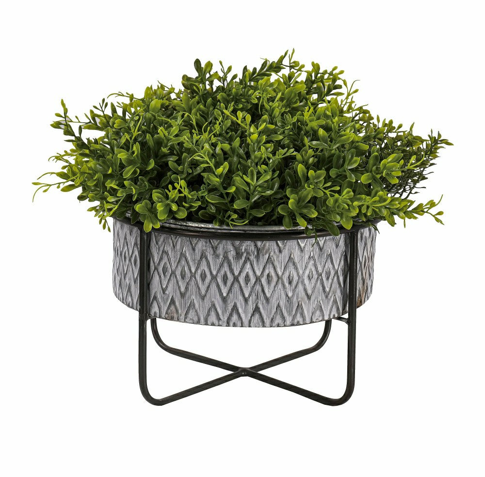 Embossed Metal Planters, Set of 2 | Plow & Hearth