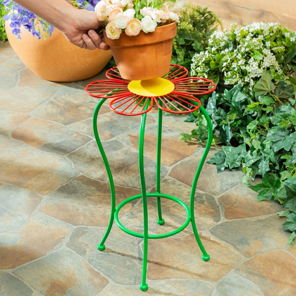 What She Shed Planter, Metal Flower Plant Stand, 13.3" | Plow & Hearth
