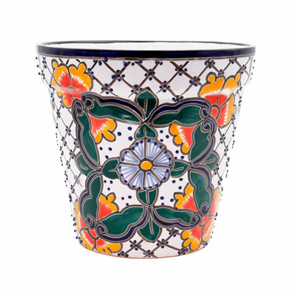 White Talavera Planter, Medium | Plow & Hearth