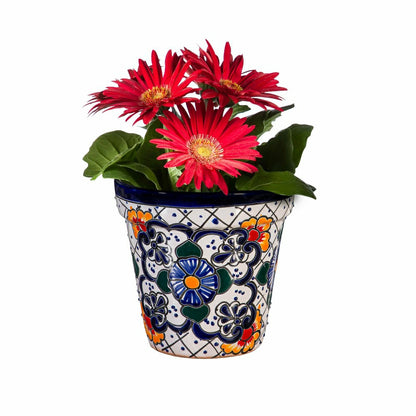 White Talavera Planter, Medium | Plow & Hearth