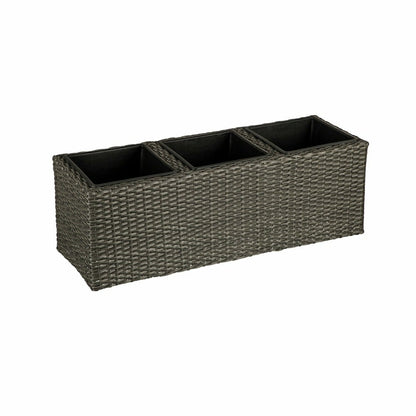Resin Planter with 3 Dividers and 3 Plastic Pots | Plow & Hearth