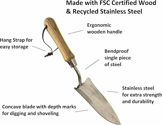 Garden Planting Set - Includes Classic Trowel, Transplanter, Bulb Plan | Plow & Hearth