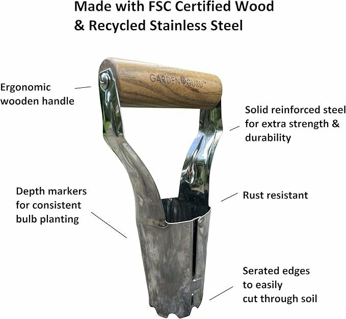 Garden Planting Set - Includes Classic Trowel, Transplanter, Bulb Plan | Plow & Hearth