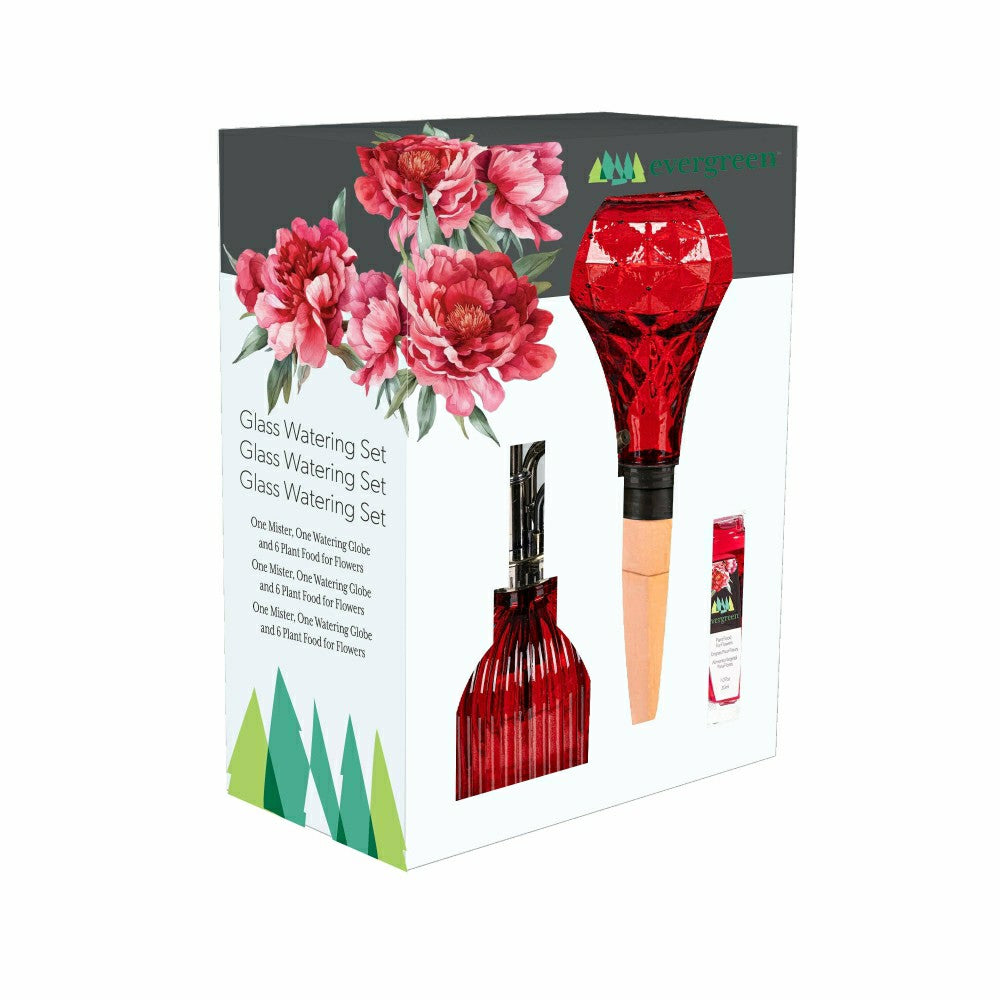 Glass Watering Set, including One Mister, One Watering Globe and 6 Pla | Plow & Hearth